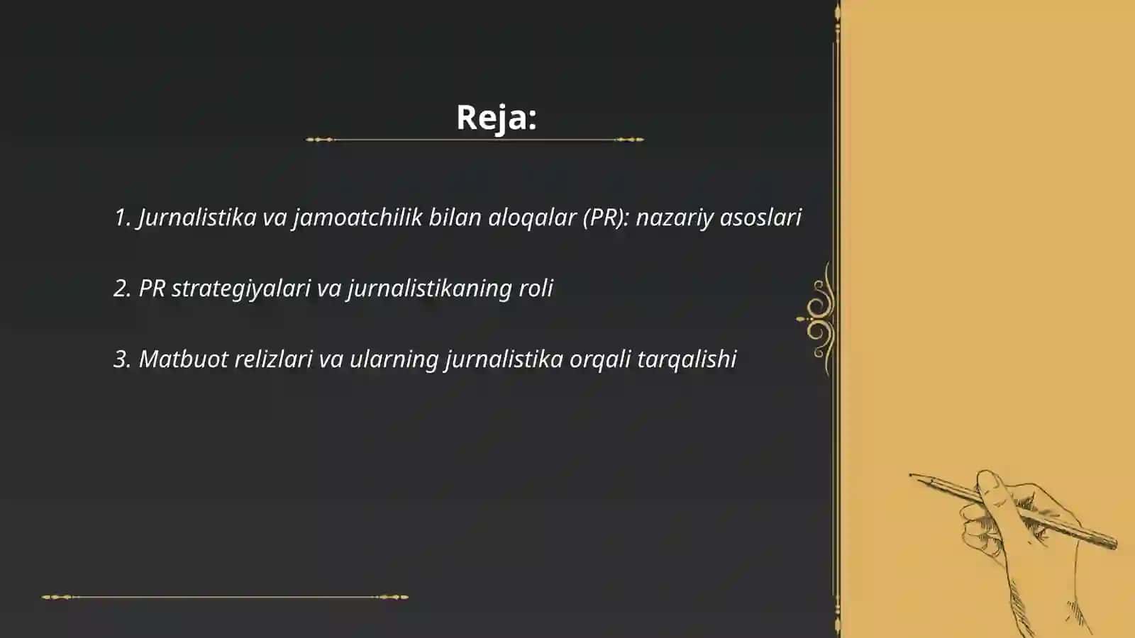 Jurnalistika va jamoatchilik bilan aloqalar piar haqida 2