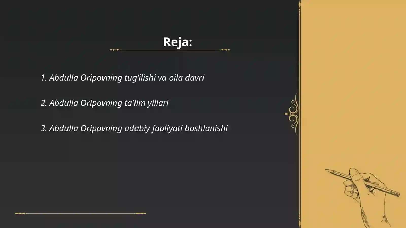 Abdulla Oripovning hayoti va ijodi 2