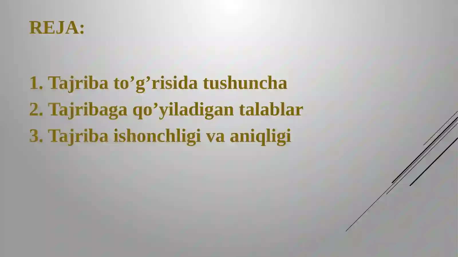 DALA TAJRIBALARI VA ULARNING OLDIGA QO’YILADIGAN TALABLAR 2