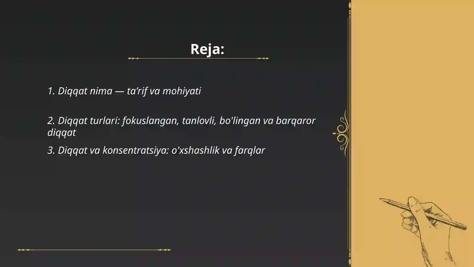 Diqqat nima 2