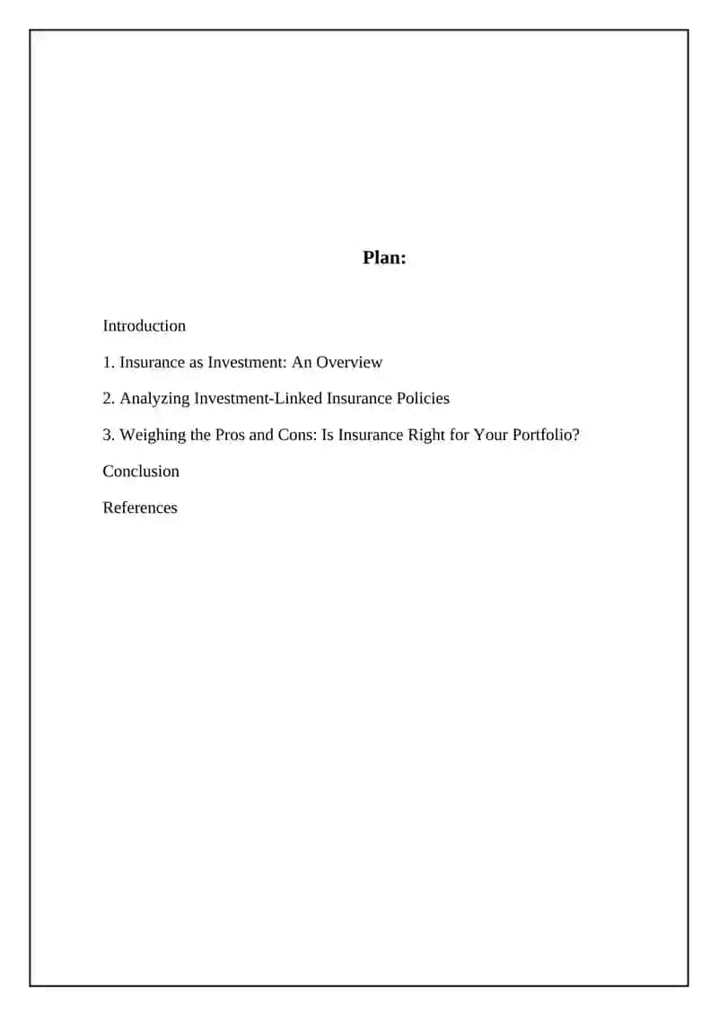 Insurance as Investment: An Overview 2