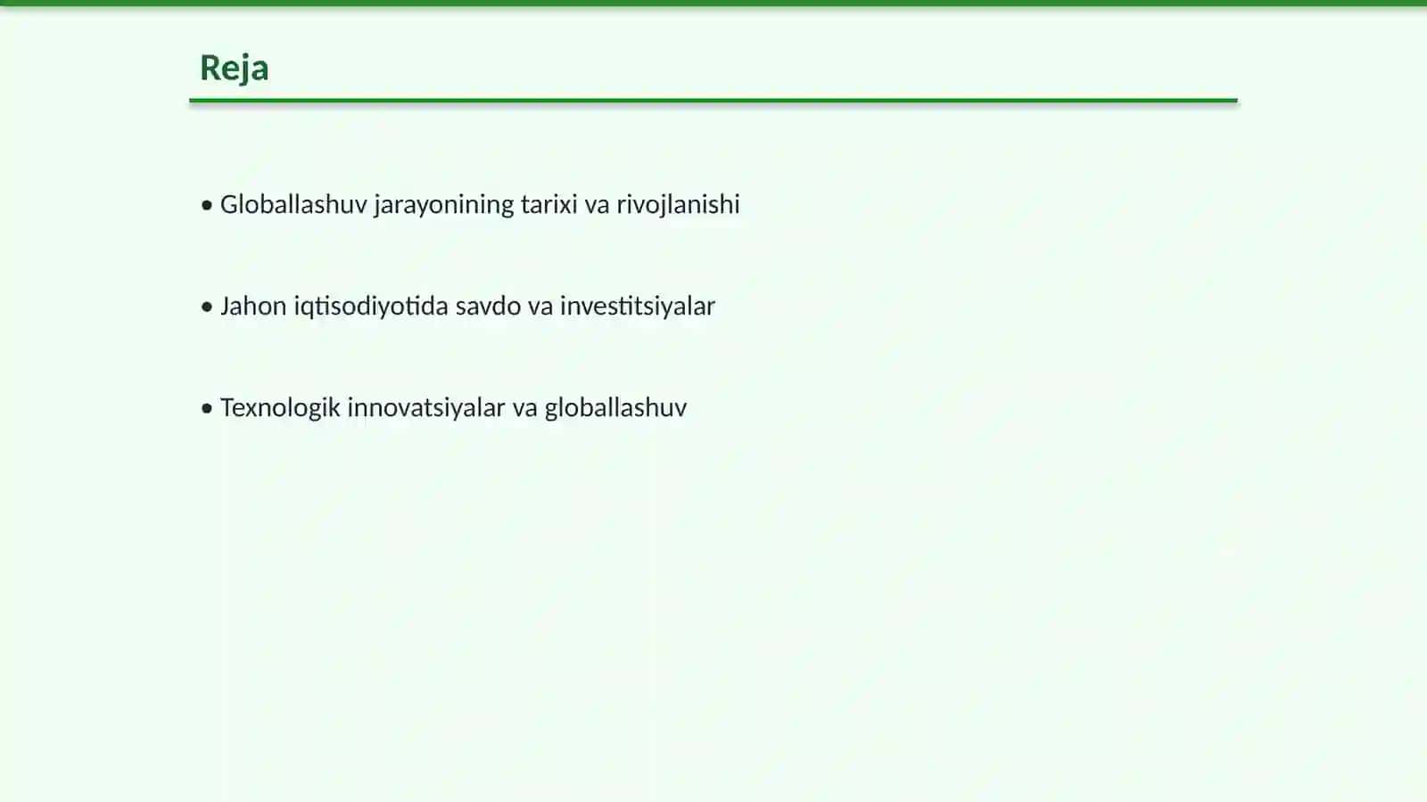 Jahon iqtisodiyotida globallashuv jarayoni 2