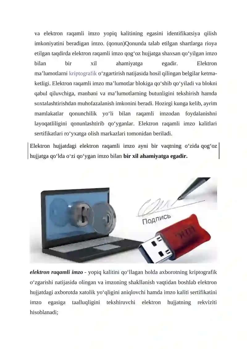 Elektron raqamli imzo(ERI) 2