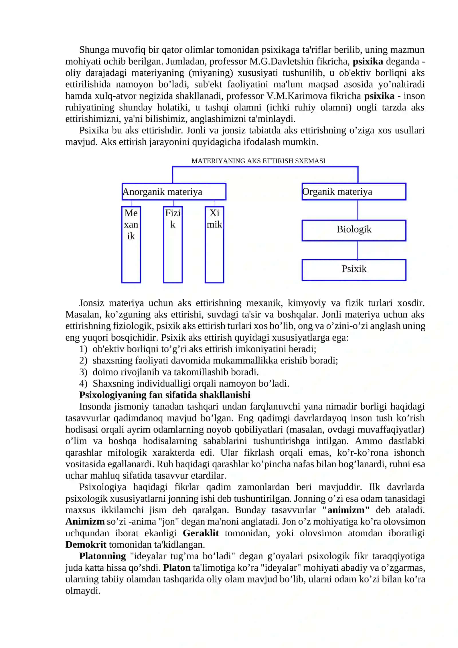PSIXOLGIYA FANINING DOLZARB VAZIFALARI, PREDMETI 2