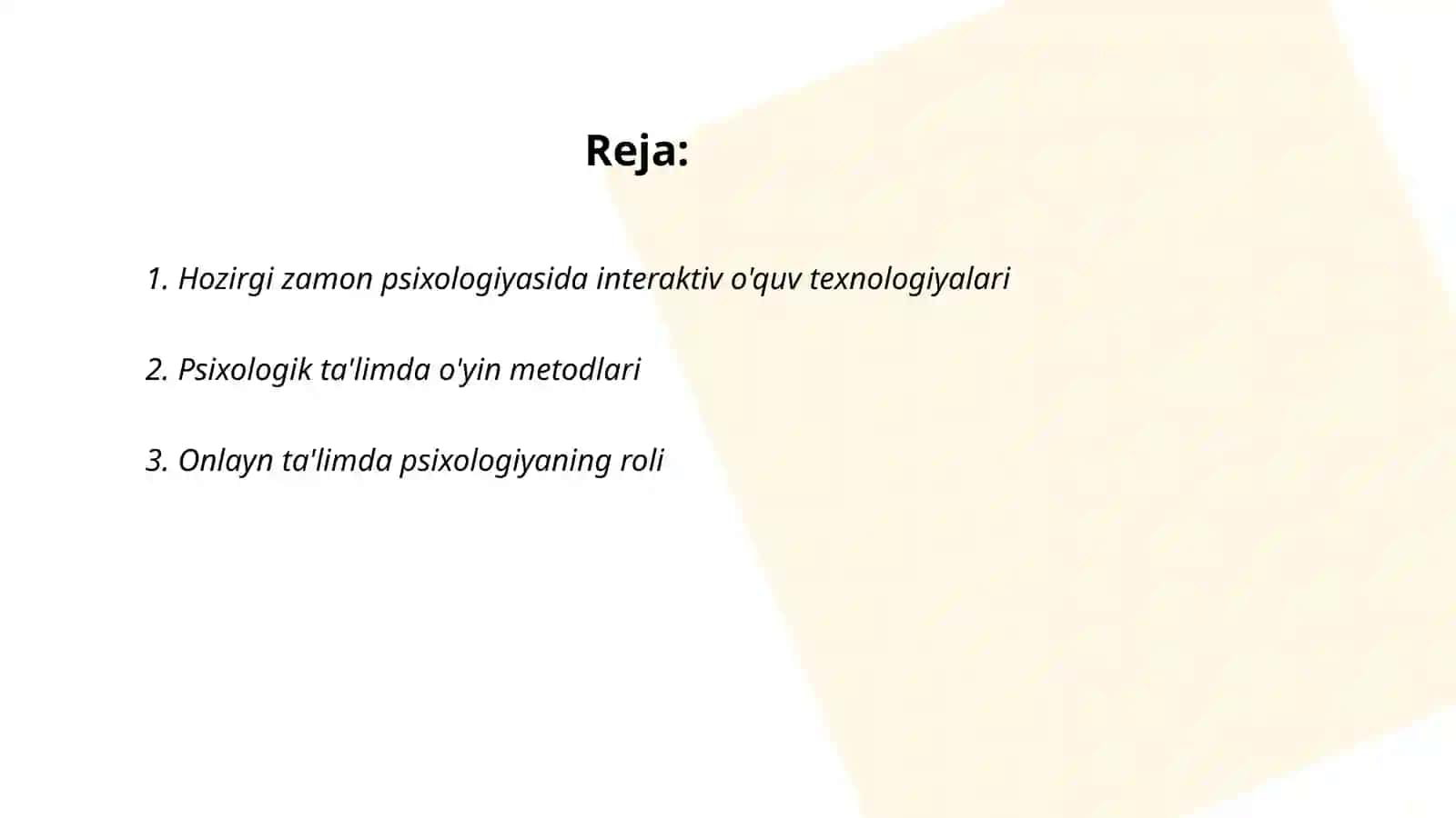 Hozirgi zamon psixologiyasining talim metodlari 2