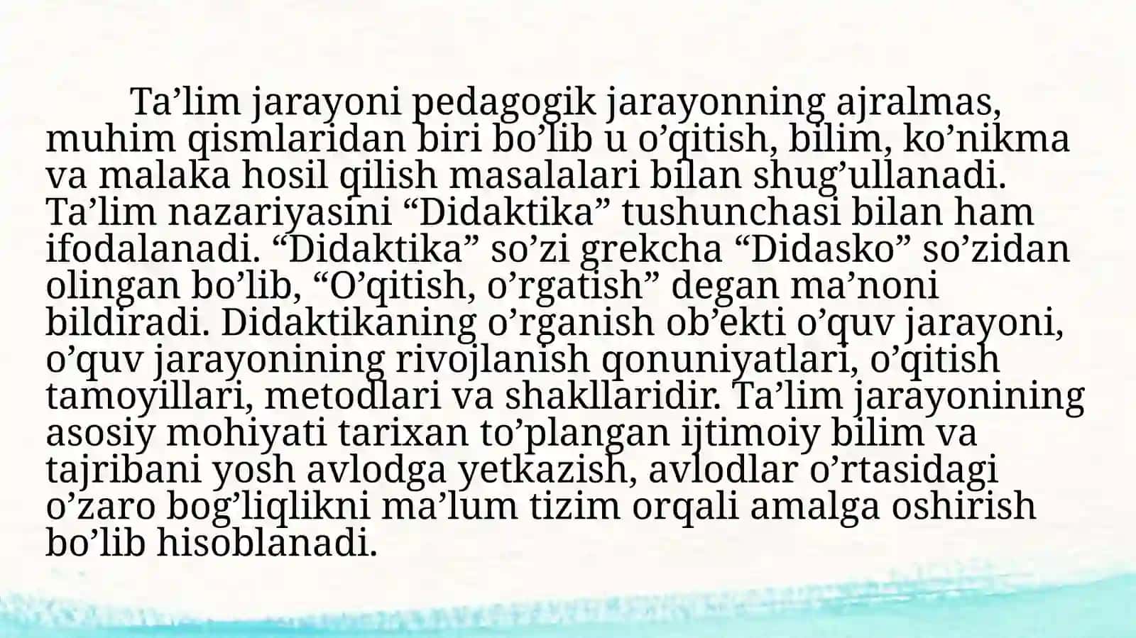 MTM ta'lim jarayonida maqsad va tamoyillari 2