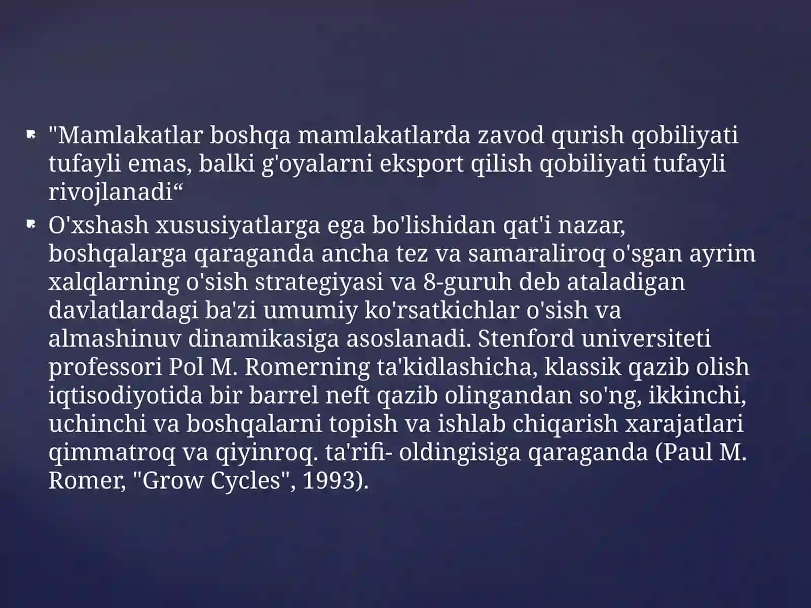G’OYALAR IQTISODIYOTI 2