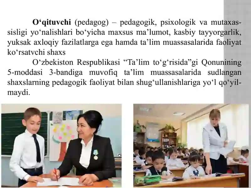 O‘QITUVCHINING KASBIY VA SHAXSIY SIFATLARINI RIVOJLANTIRISH 2