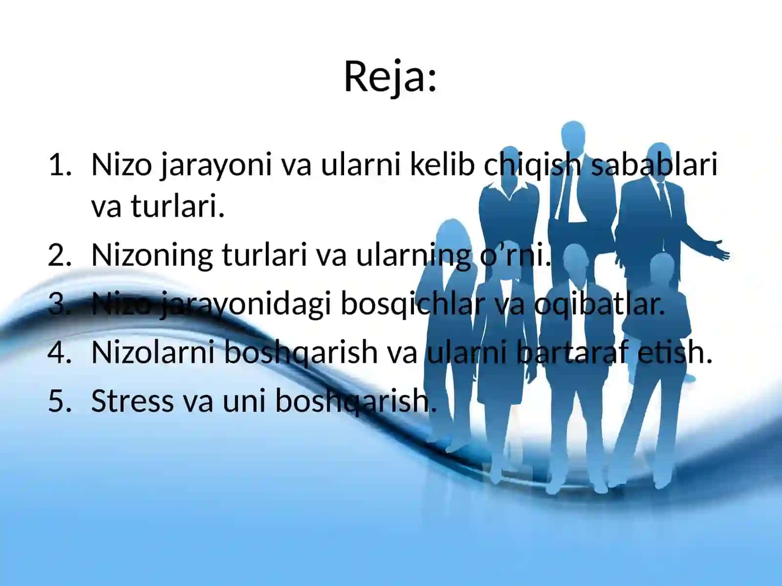 Menejment fanida: nizo va stresslar 2
