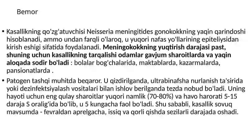 Meningokokkliinfektsiyasi (meningokokk) 2