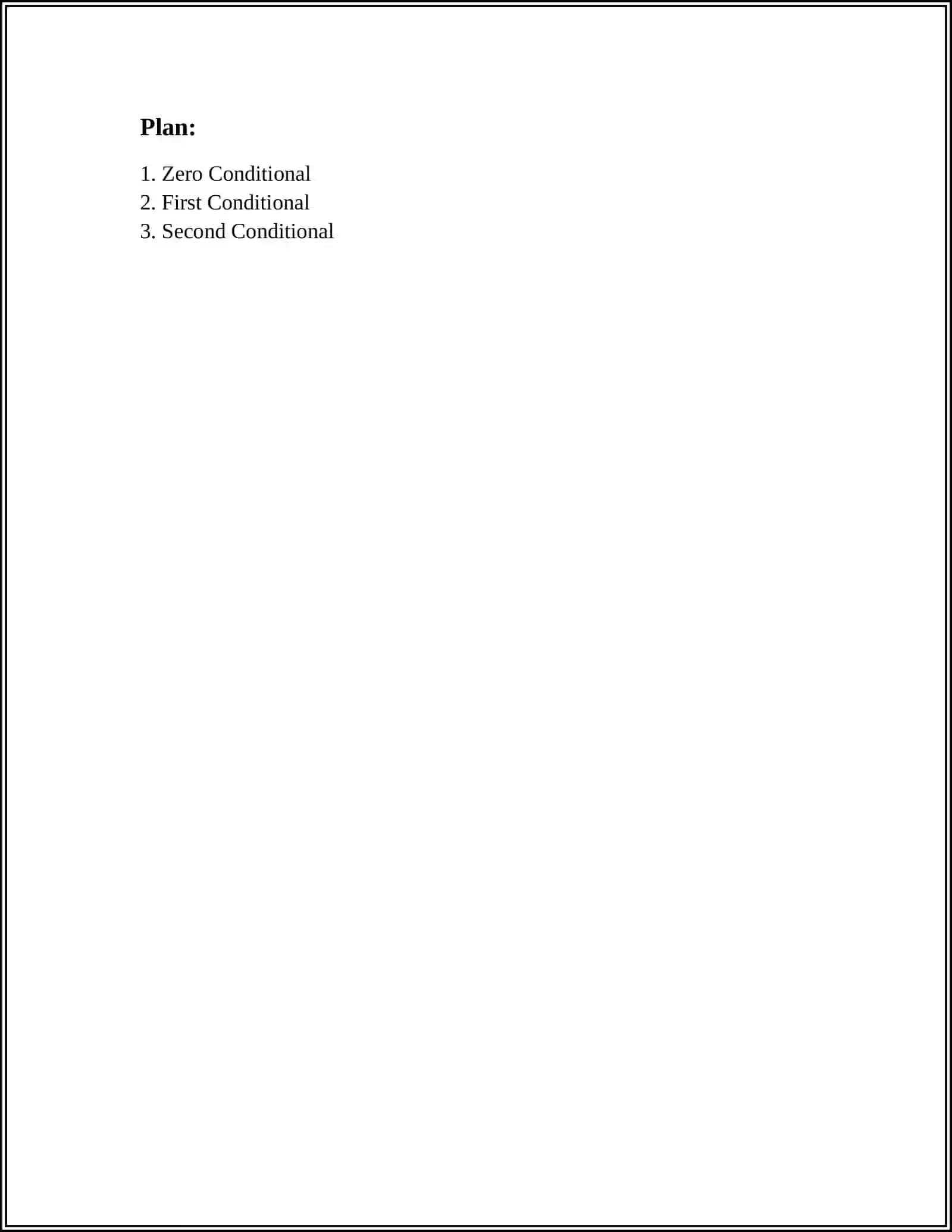 CONDITIONALS 2
