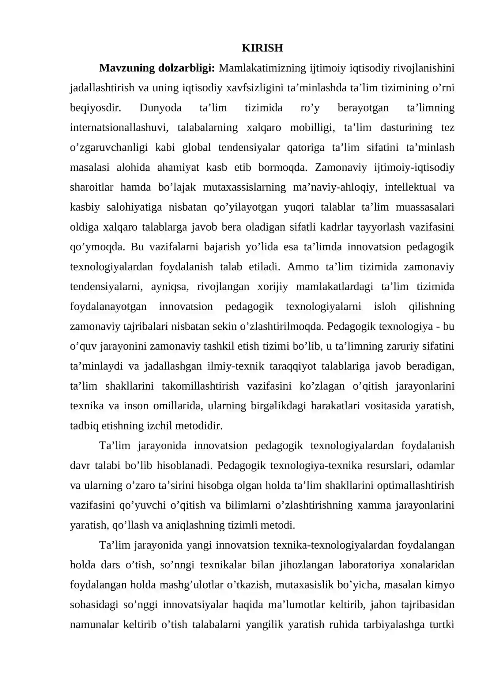 Loyihalash texnologiyalarining innovatsion pedagogik usullari 2