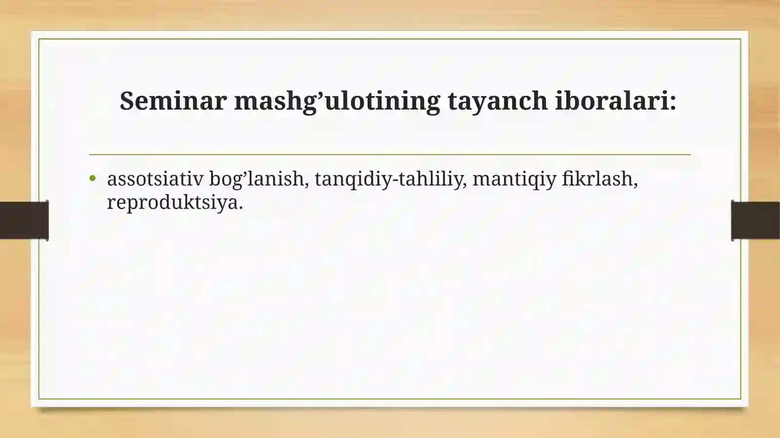 Biologiyadan sinf-dan tashqarimashg'ulot 2