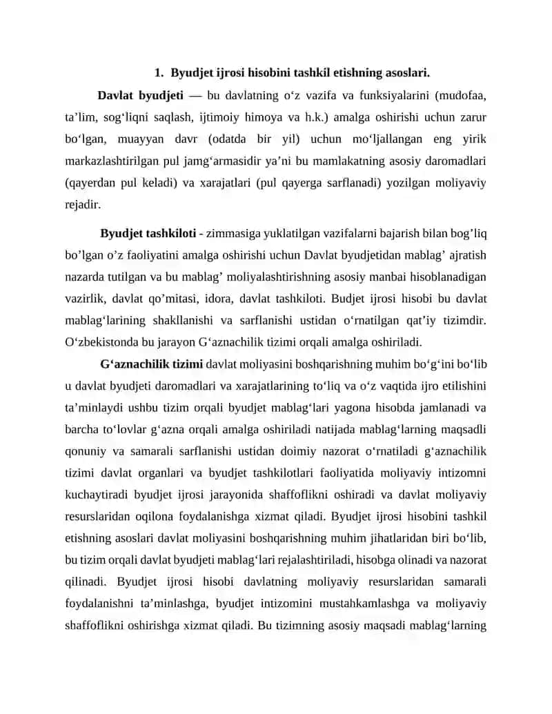 Davlat byudjeti va davlat maqsadli jamg‘armalari byudjeti ijrosi hisobi 2