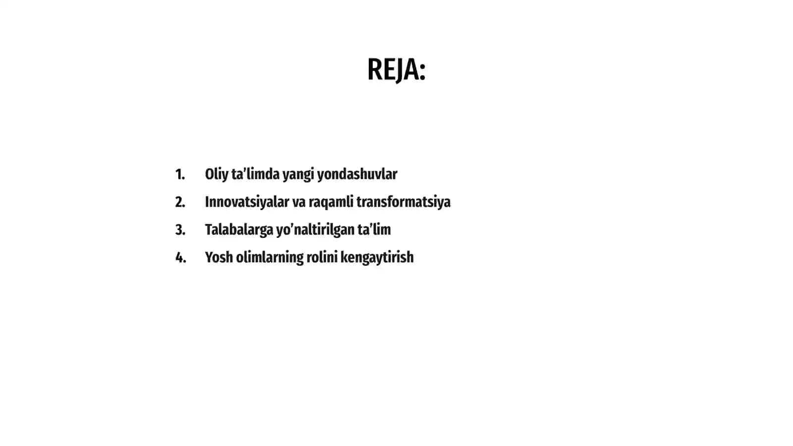 Oliy ta’limdagi o’zgarishlarning asosiy yo’nalishlari 2