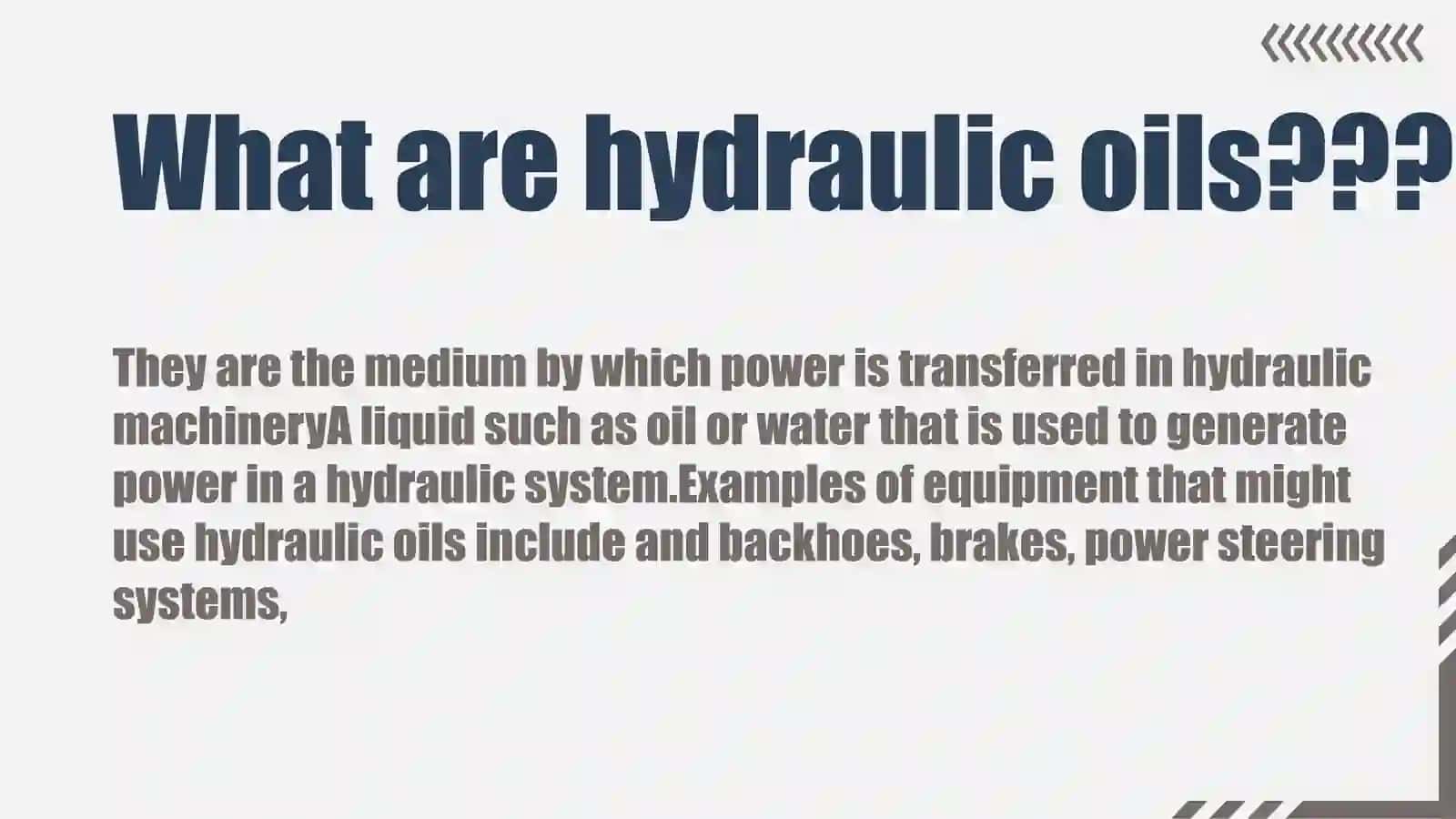 Hydraulic oils 2