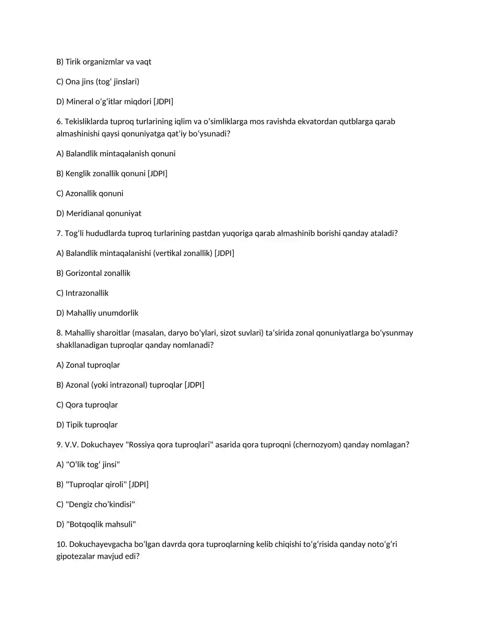 Tuproqlar geografiyasining shakllanish tarixi 2