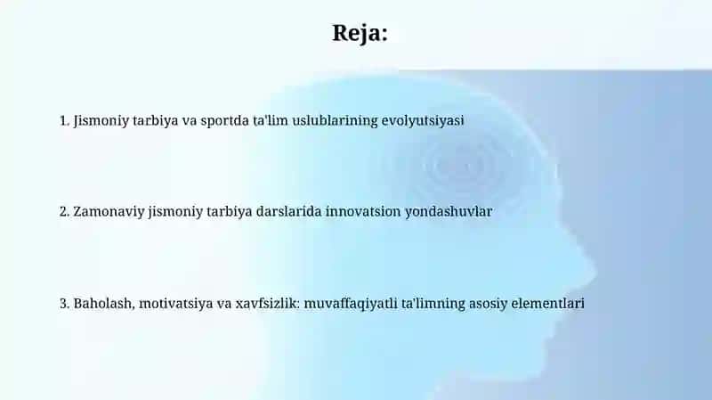 Jismoniy tarbiya va sport sohasida qo'llaniladigan talim metodlari 2