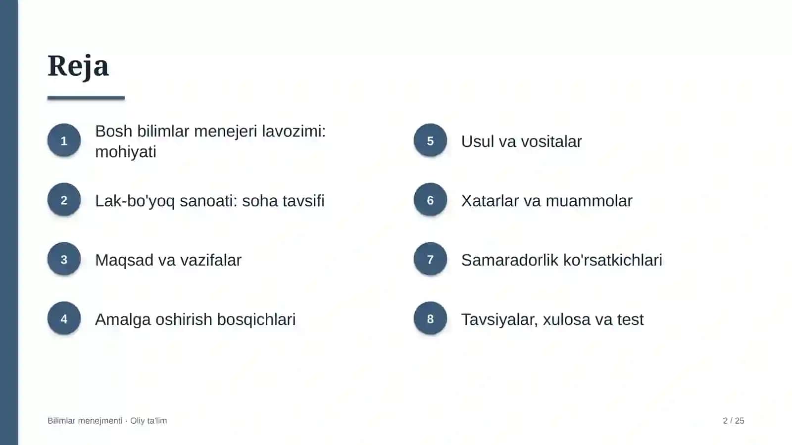 Lak-bo'yoq sanoatida bosh bilimlar menejeri lavozimini joriy etish 2