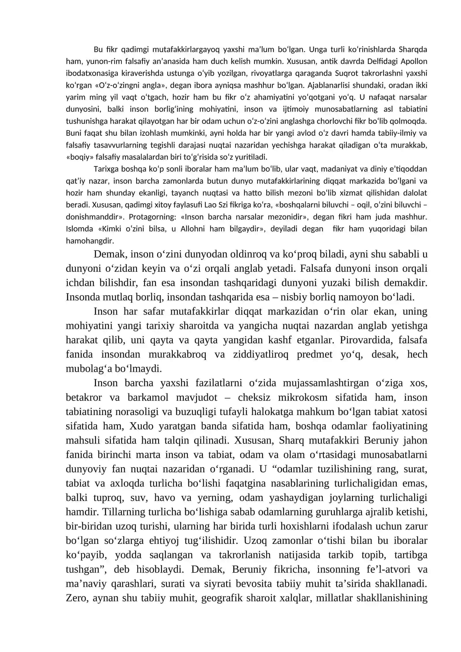 Falsafiy antropologiya (Inson falsafasi) 2