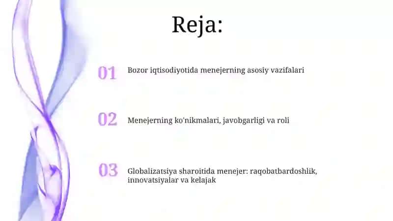 Bozor iqtisodiyotida menejerning rol va vazifalari 2