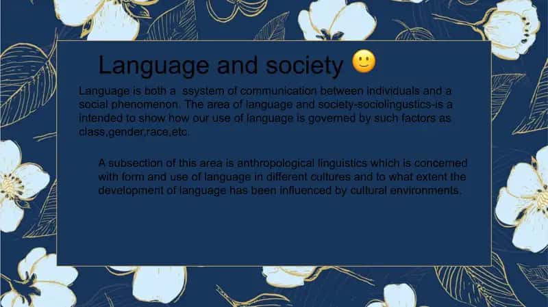 Language and Society 2