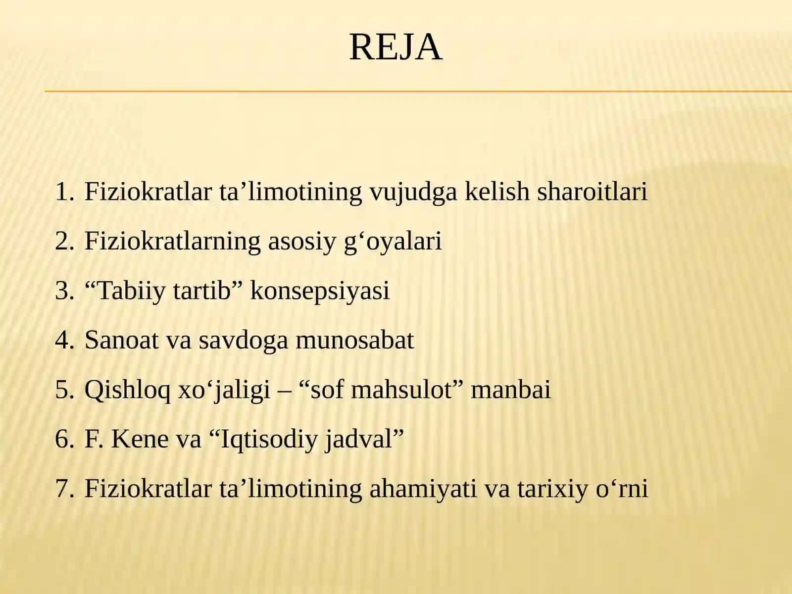 Fiziоkratlariqtisodiyta'limoti 2