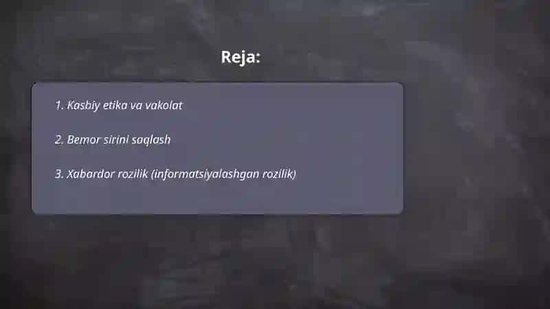 Farmatsevtik deontologiyaning umumiy talablari 2
