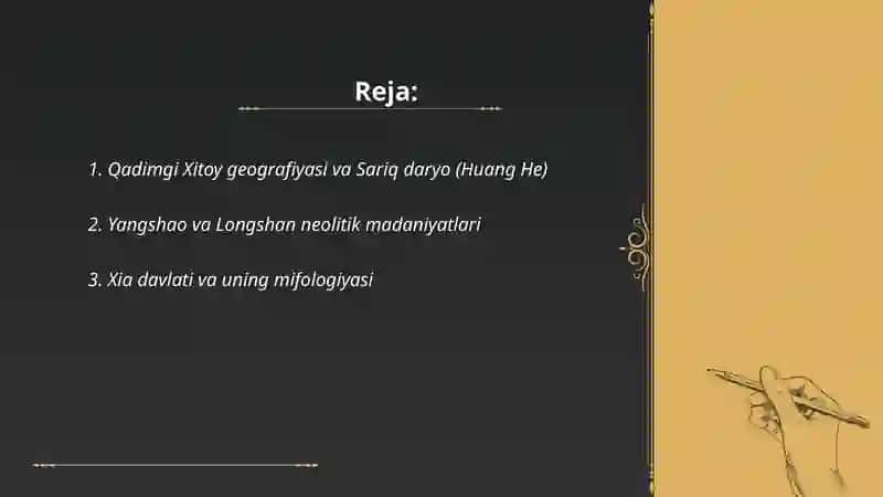 Qadimgi Xitoy geografiyasi va Sariq daryo (Huang He) 2