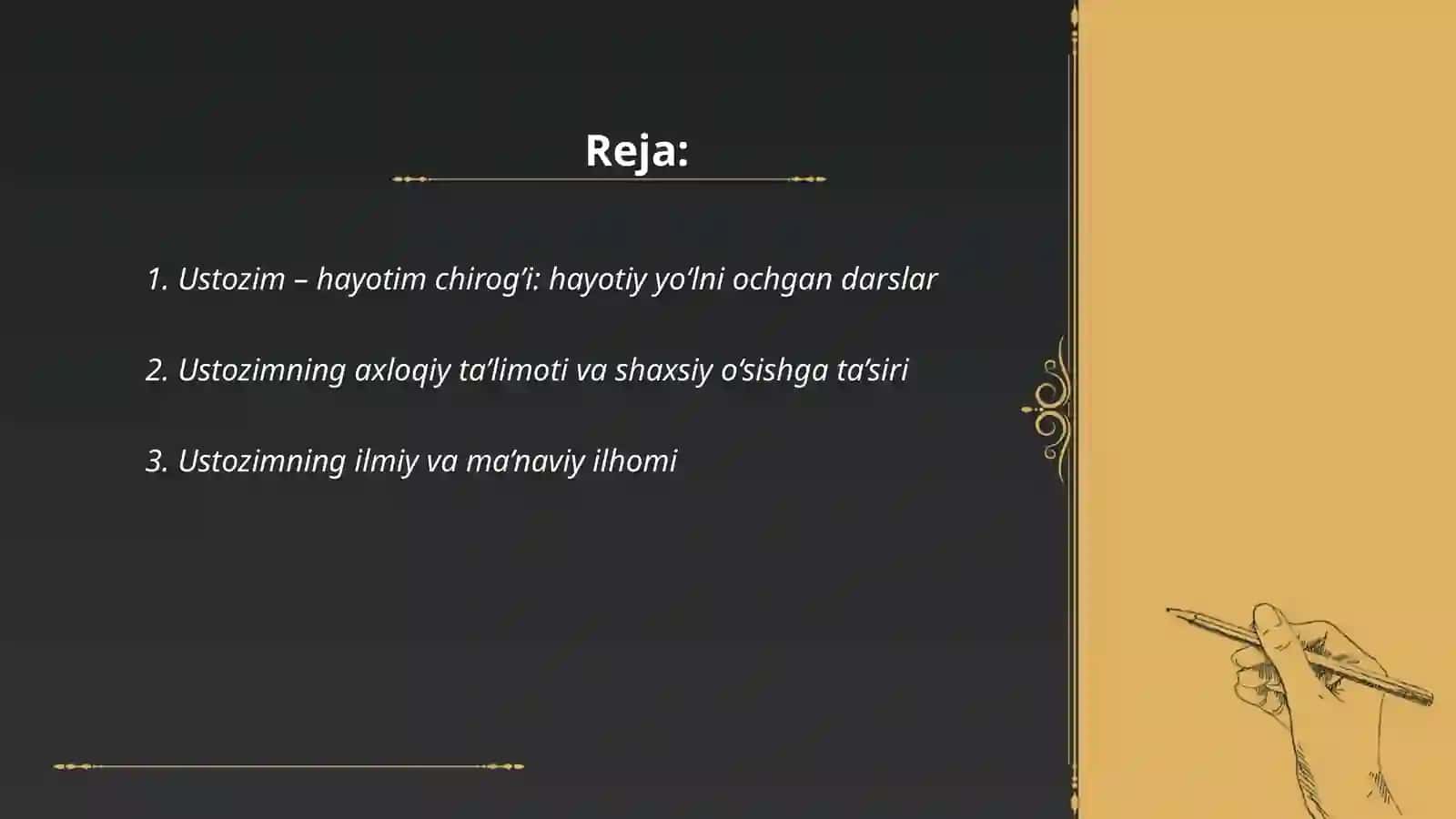 Ustozim – hayotim chirog’i 2