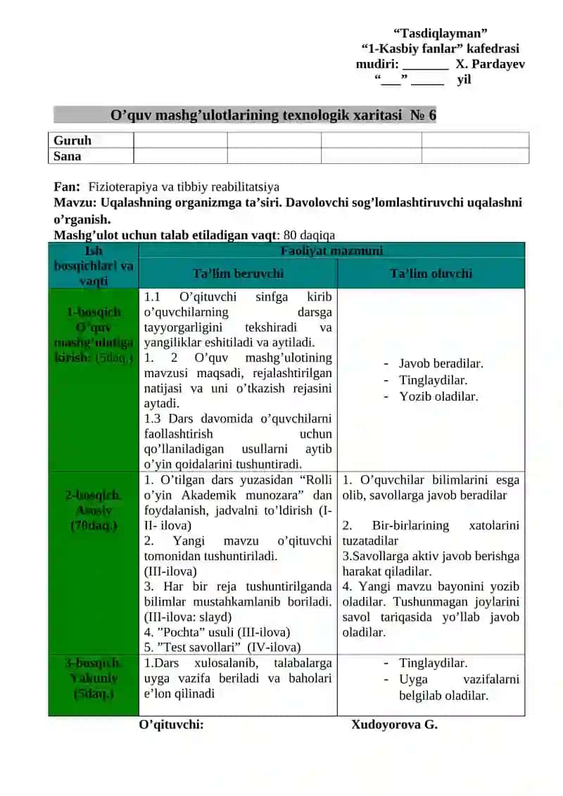 Uqalashning organizmga ta’siri. Davolovchi sog’lomlashtiruvchi uqalashni o’rganish 2