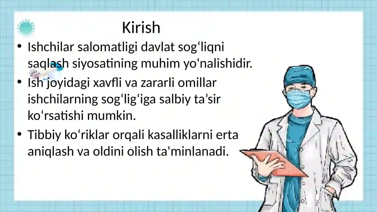 Sanoat korxonalarida ishchilarni tibbiy ko‘rikdan o'tkazish tartibi 2
