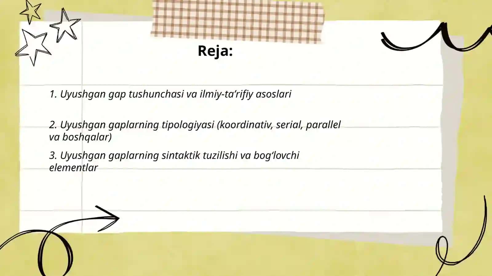 O‘zbek tilshunosligida uyushgan gaplarning ilmiy tavsifi 2