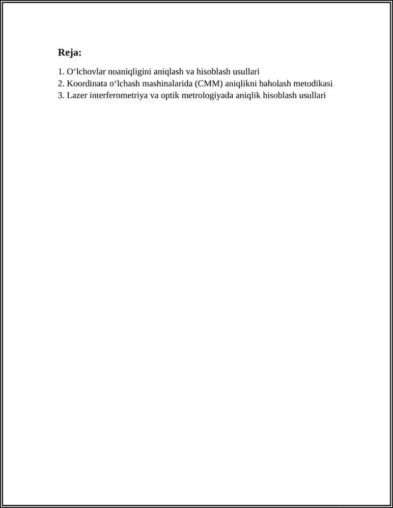 MASHINASOZLIKDA ANIQLIKNI HISOBLASHNI ZAMONAVIY USULLARI 2