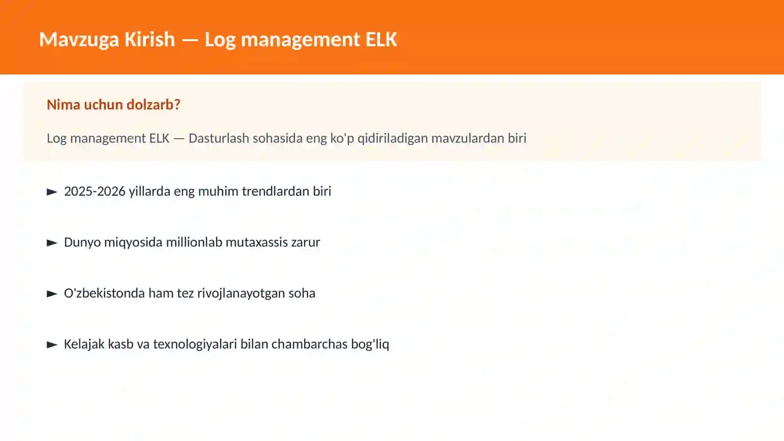 Log management ELK 2