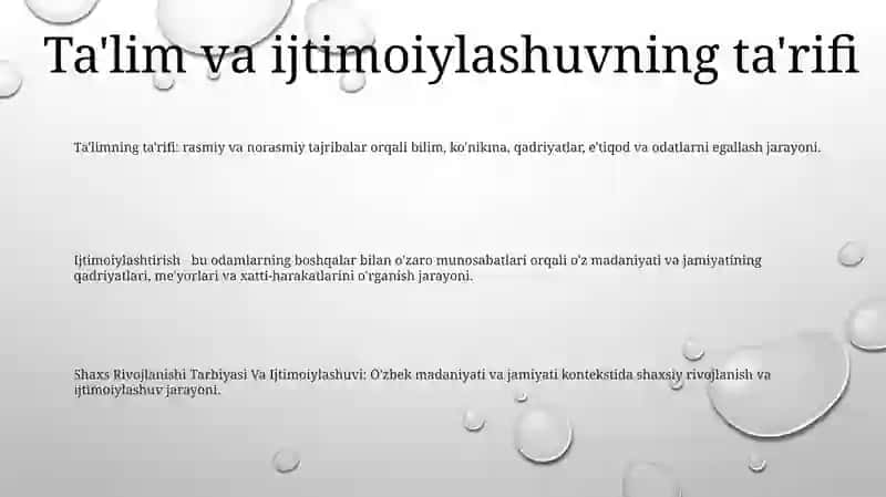 Shaxs Rivojlanishi Tarbiyasi Va Ijtimoiylashuvi 2