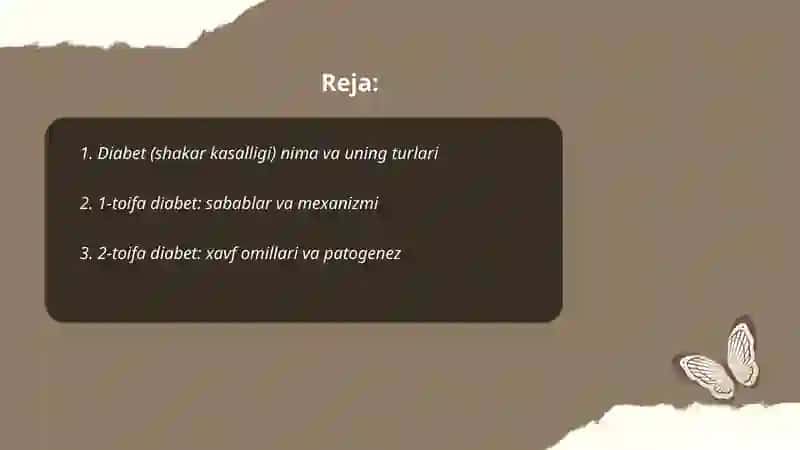 Diabet. Saxir kasalligi va uning alomatlari 2