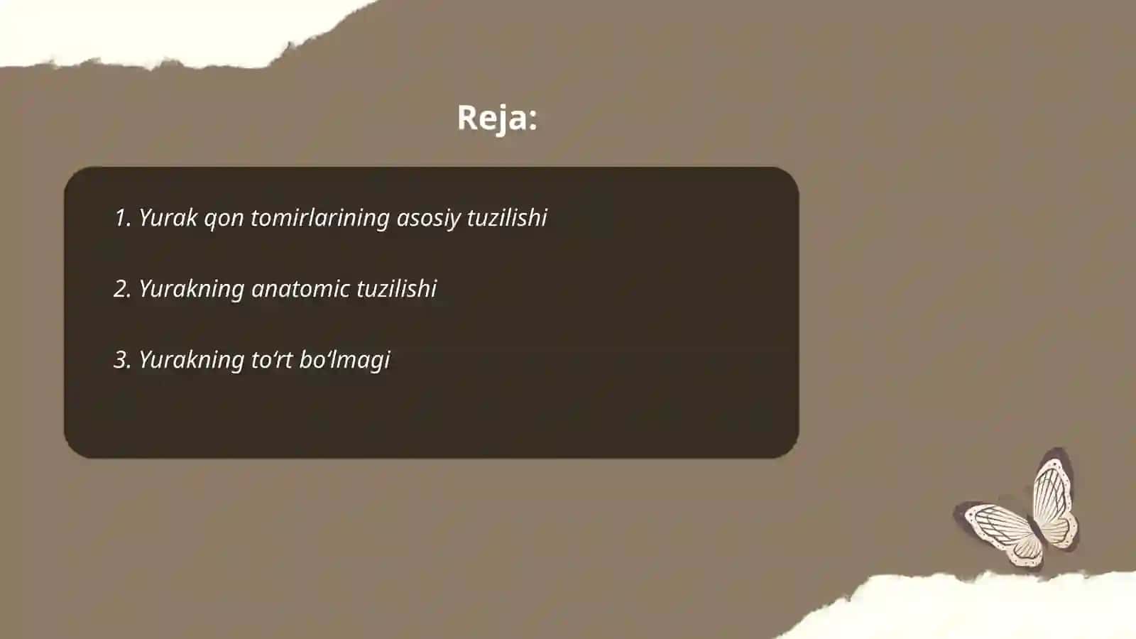 Yurak qon tomirlarining tuzulishi (katta va kichik qon aylanish doirasi aortaning tarmoqlanish) 2