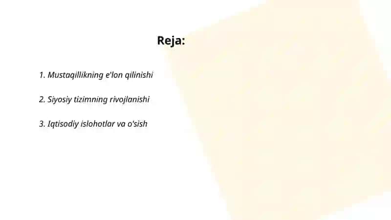 Mustaqillikning e'lon qilinishi 2