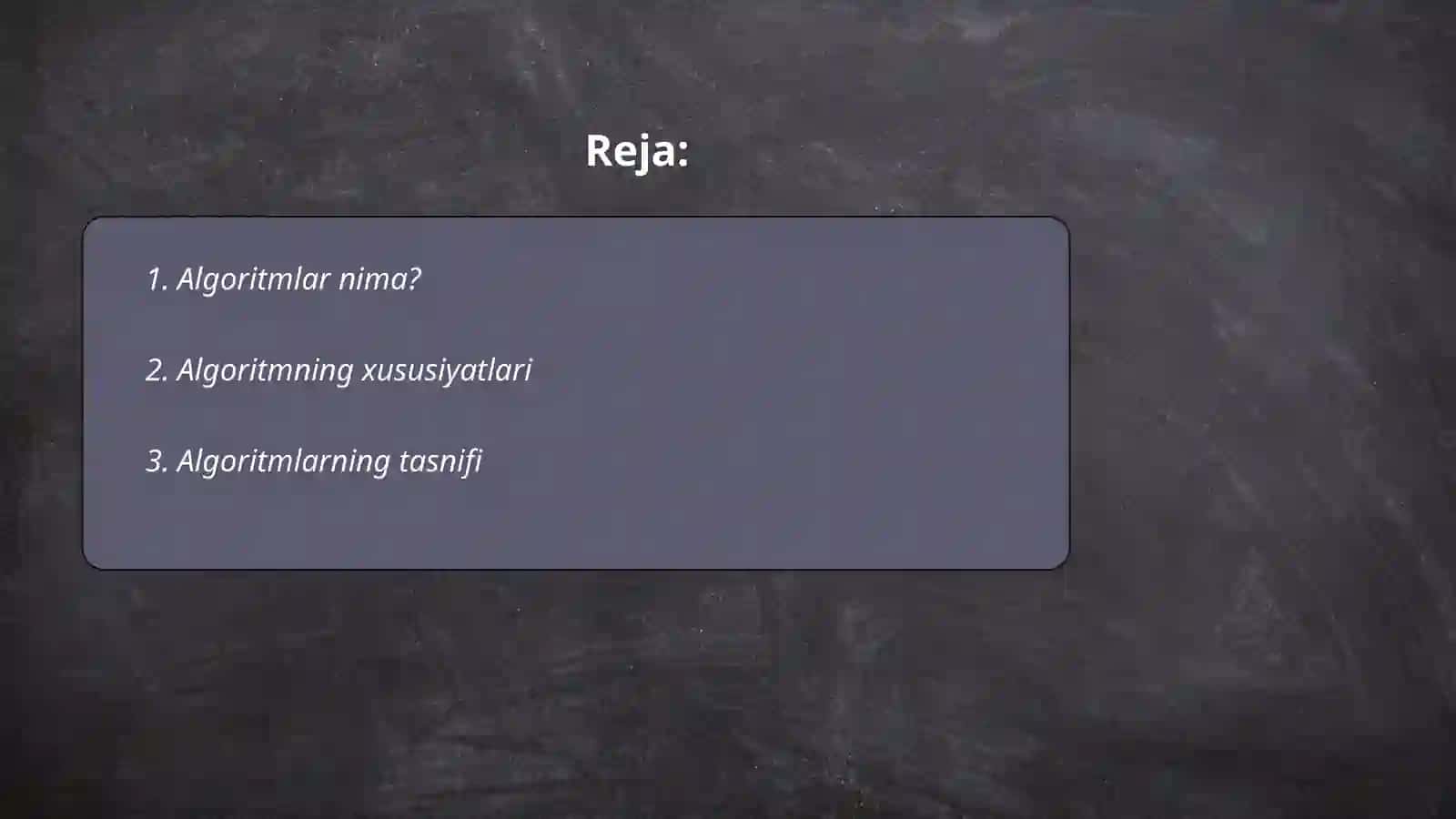 Algoritim uning turlari va uni yaratish 2