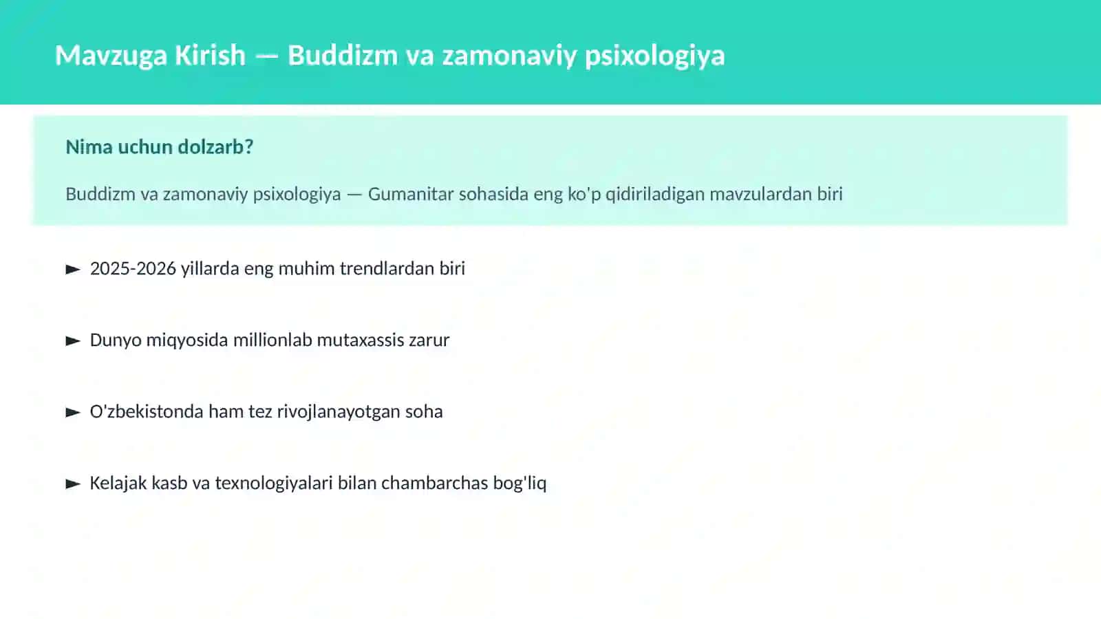 Buddizm va zamonaviy psixologiya 2