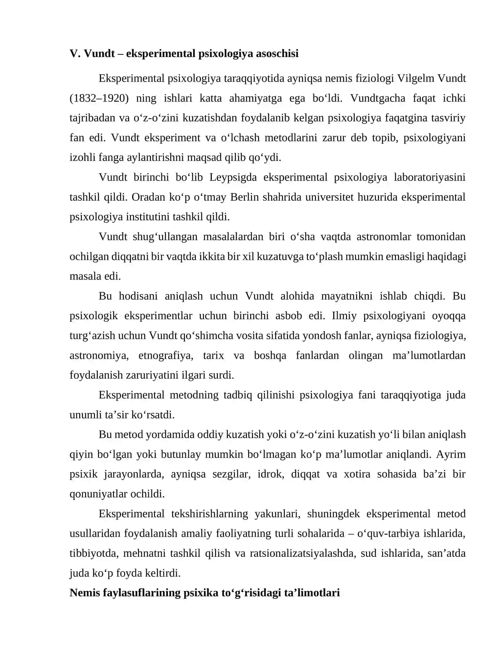 Psixologiya fanining paydo boʻlishi va XX asrda psixologiyada inqirozlar 2
