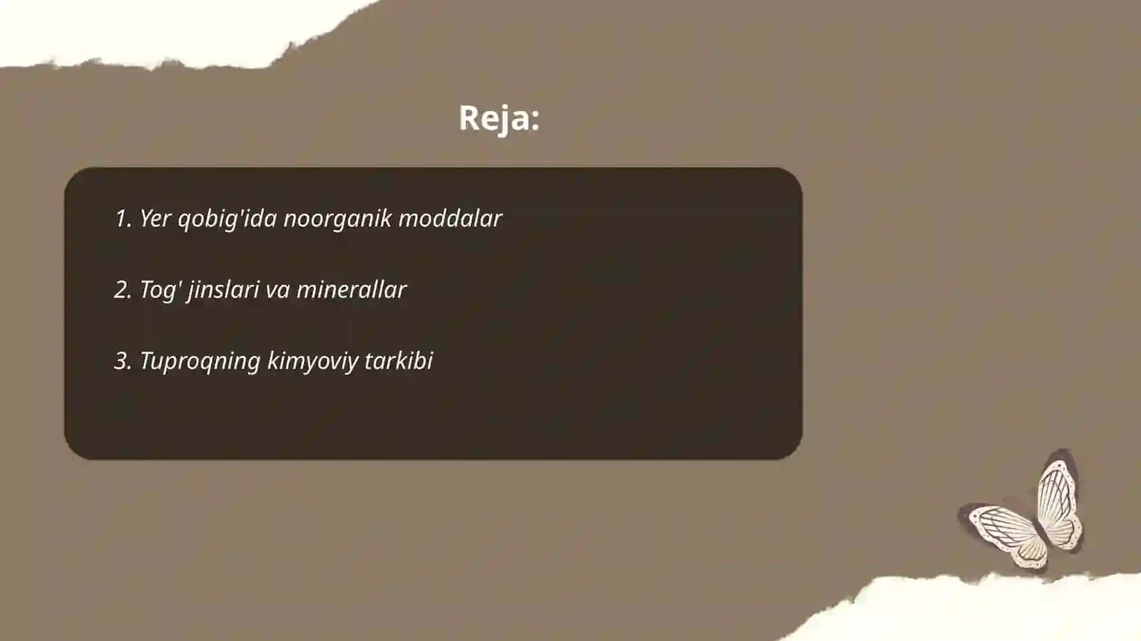 Yer qobig'ida noorganik moddalar 2