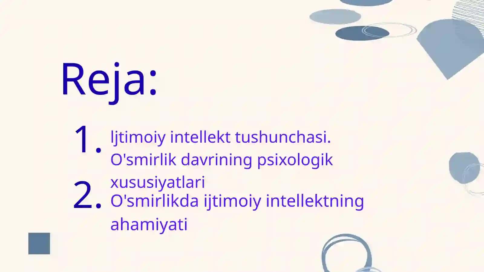 O'smirlik davri psixalogiyasida ijtimoiy intellekt muammosi 2