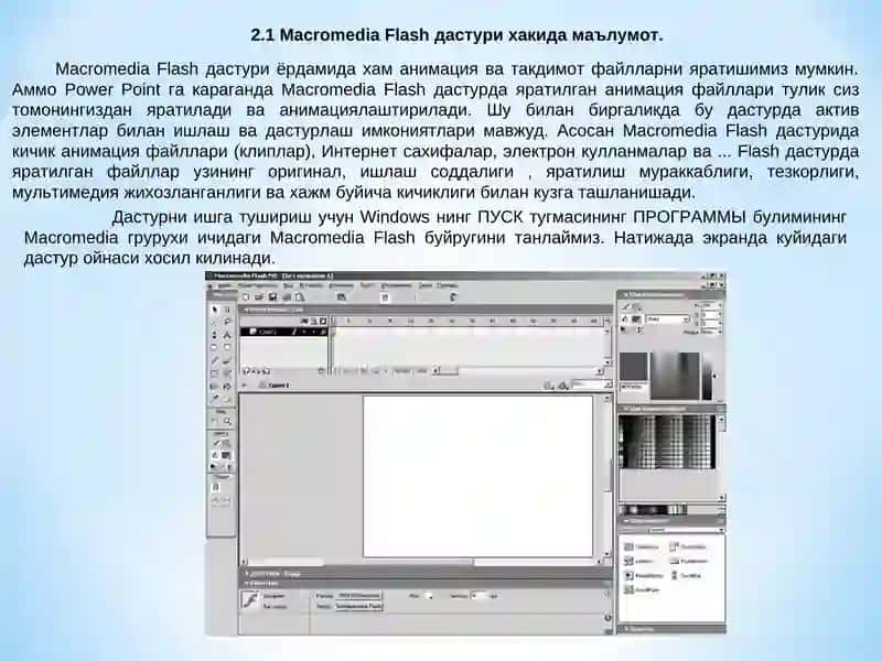 Macromedia Flash Дастири 2