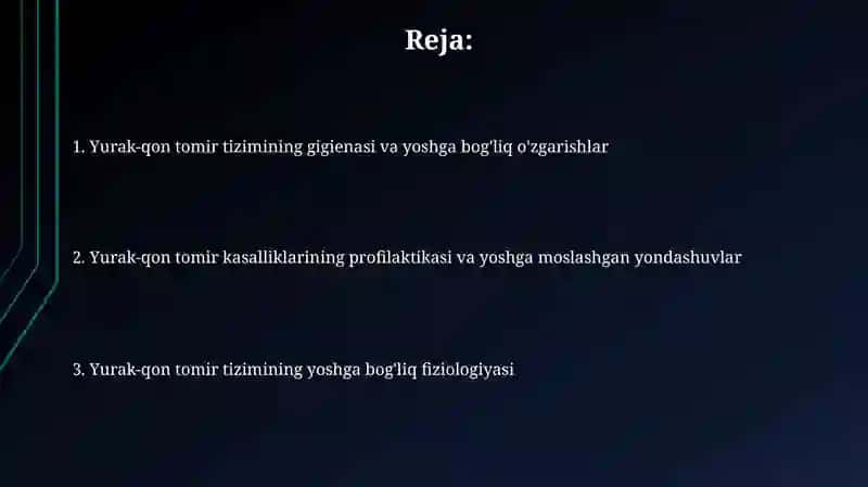 Yurak -qon tomir tizimining yoshga doir fiziologiyasi va gigiyenasi 2