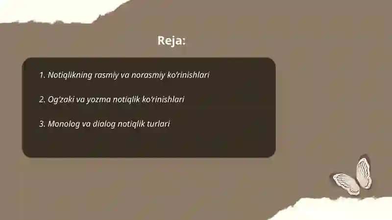 Notiqlikning ko‘rinishlari 2