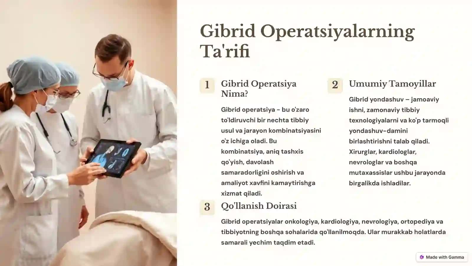 Tibbiyotda Gibrid Operatsiyalar 2