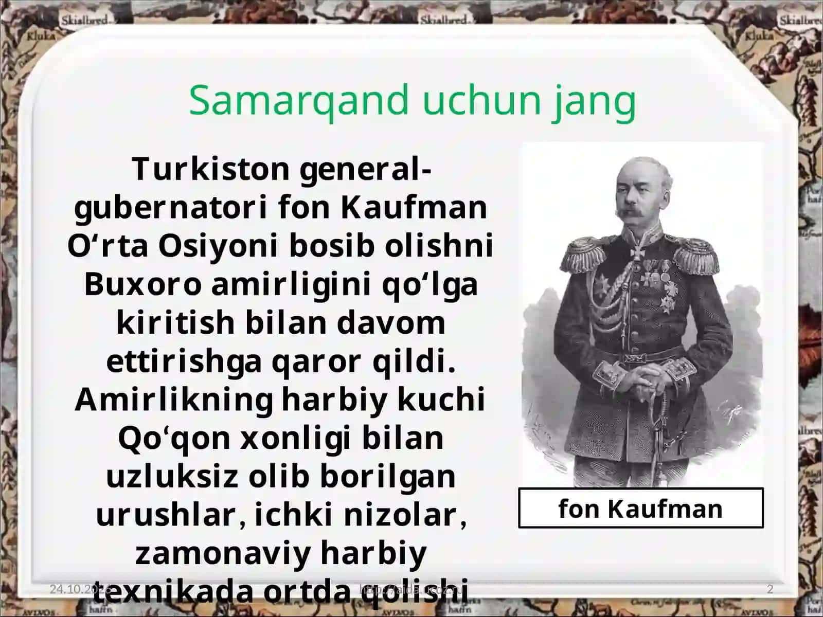 Buxoro amirligi ustidan Rossiya imperiyasi protektoratining o‘rnatilishi 2