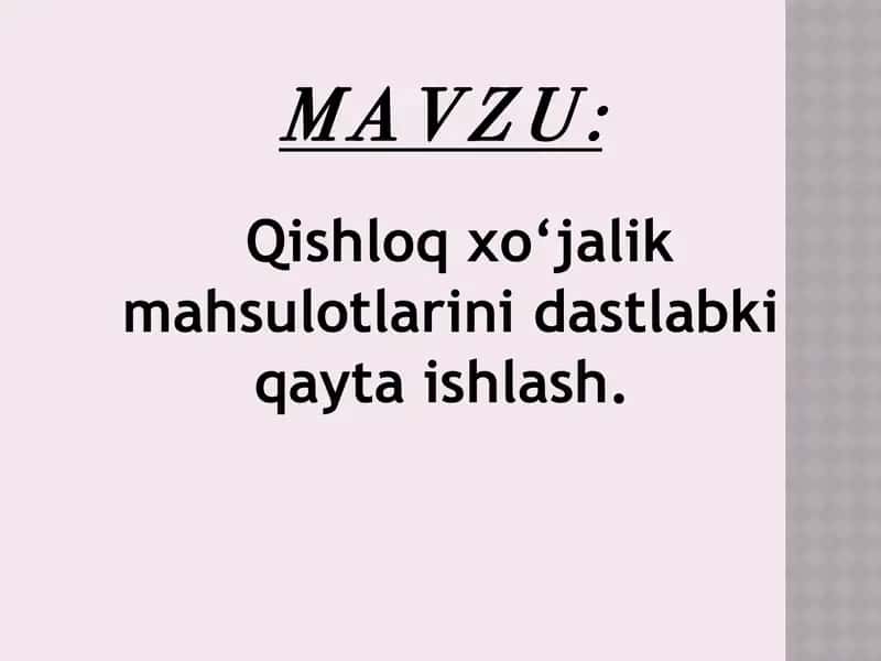 TO`RAYEVA ZUHRA ning mutaxasislikkakirishtayorlagan taqdimoti 2
